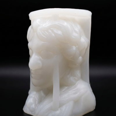Molde branco translúcido de busto humano clássico