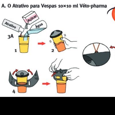Instruções para preparar e usar o Atrativo para Vespas Véto-pharma