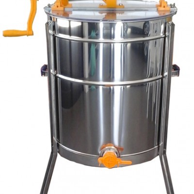 Extrator de mel manual inox com alavanca laranja e válvula