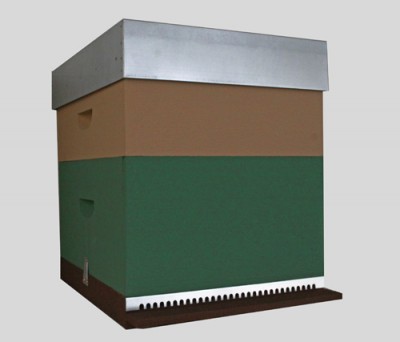 Colmeia pastorale de madeira com tampa metálica