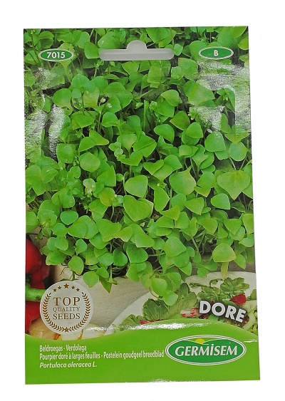 Pacote de sementes com folhas verdes e texto Germisem