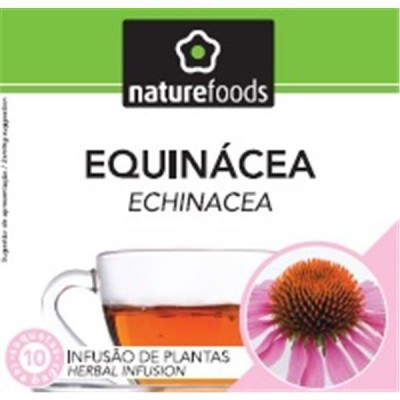 Embalagem de infusão de plantas naturefoods com chá e flor de equinácea