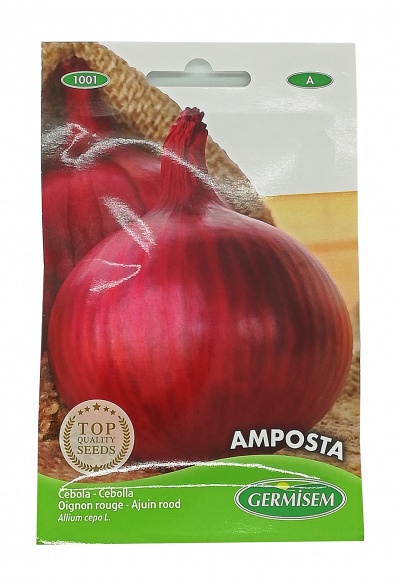Embalagem de sementes de cebola roxa AMPOSTA da GERMÍSEM