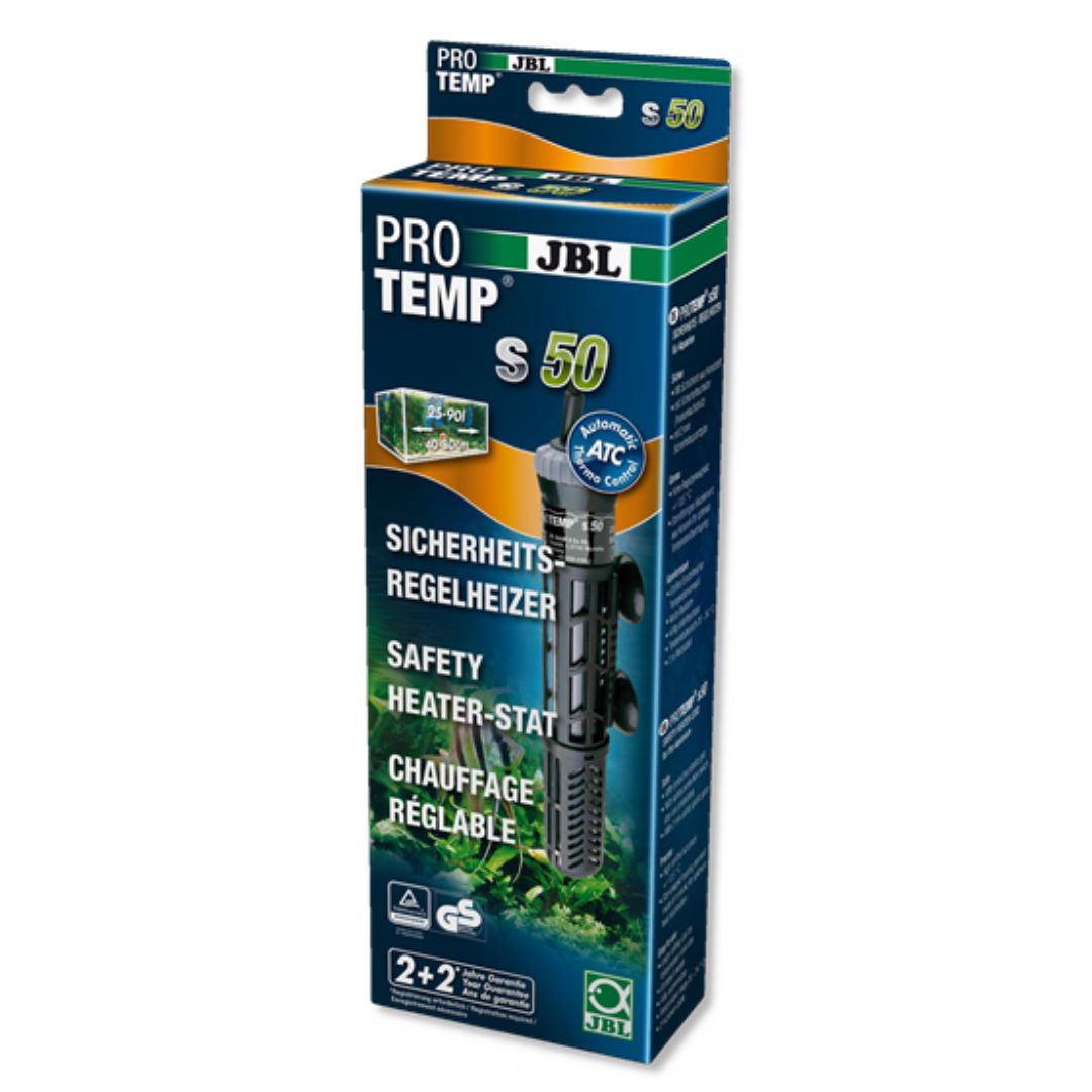JBL PROTEMP S - Aquecedores/ termóstatos para aquário Caixa de aquecedor de aquário JBL Pro Temp S 50 azul e laranja