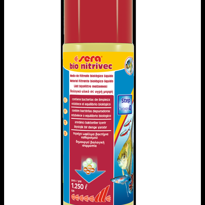 Frasco de condicionador biológico líquido para aquários com tampa vermelha