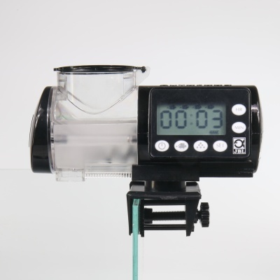 Dispensador automático de alimentação para peixes com temporizador digital e clip de vidro