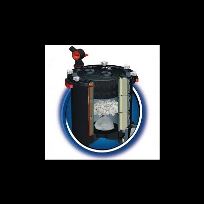 Imagem de filtro cylindrical preto com componentes internos visíveis