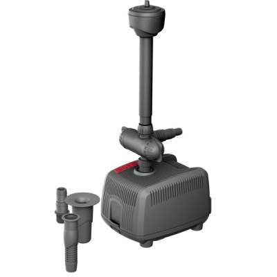 Bomba submersível cinza escuro com tubos acessórios