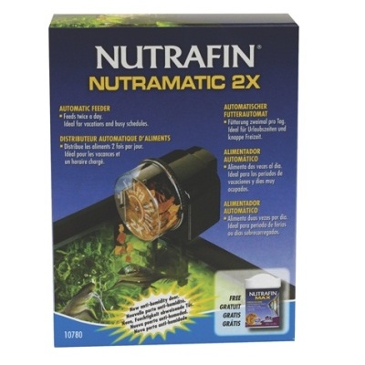 Embalagem azul do alimentador automático de peixes Nutrafin Nutramatic 2X
