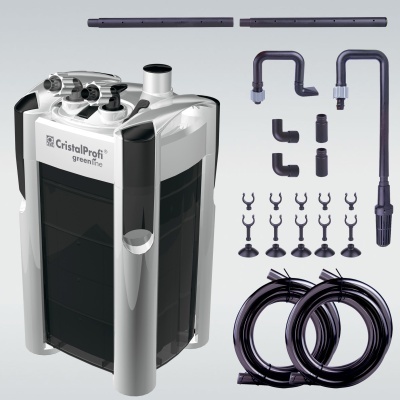 Filtro externo para aquário CristalProfi greenline com acessórios pretos