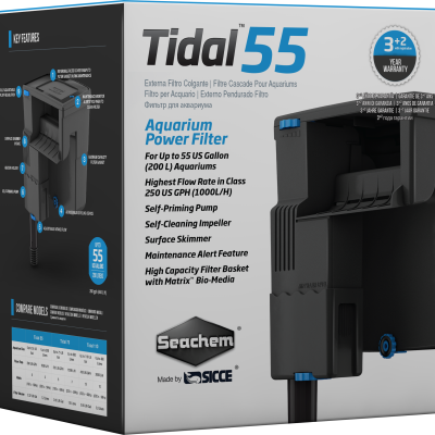 Filtro para aquário Seachem Tidal 55 preto com selo de garantia