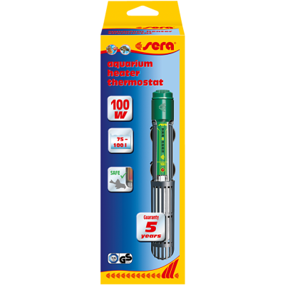 Embalagem de termóstato de aquário sera 100W com garantia de 5 anos