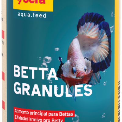 Embalagem de alimento para peixes Betta granulado da marca sera