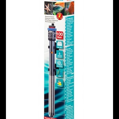 Embalagem de aquecedor de aquário EHEIM thermo control 100 watts com imagens e textos