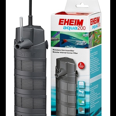 Filtro interno modular EHEIM aqua 200 cinza com embalagem colorida para aquários