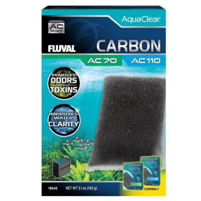 Embalagem de carvão ativado para filtros de aquário Fluval AquaClear AC 70 e AC 110