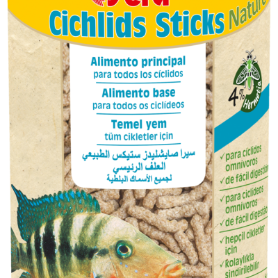 Embalagem de alimento para peixes Sera Cichlids Sticks Nature