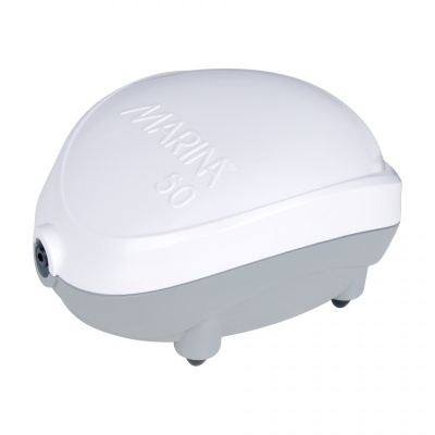 Compressor de ar branco MARINA 50 com quatro pés pequenos