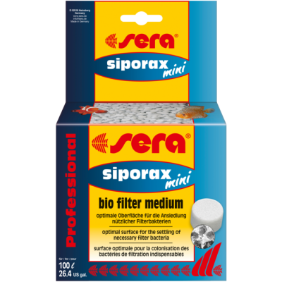 Embalagem do filtro Sera Siporax mini bio filter medium para aquários