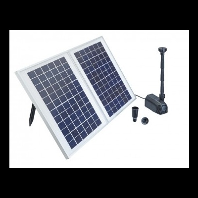 Painel solar duplo com bomba dágua preta e acessórios