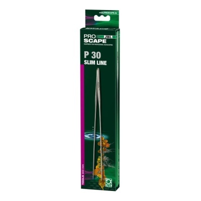 Pinça fina metálica em embalagem verde ProScape JBL P 30 Slim Line para aquascaping
