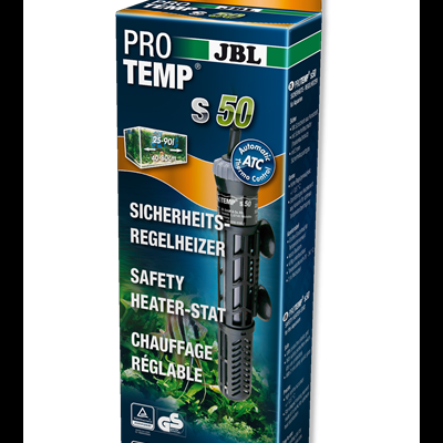 Caixa do aquecedor ajustável JBL PRO TEMP S 50 para aquários 25-50L com selo de garantia e controlo ATC