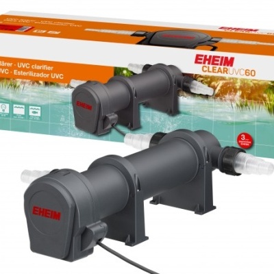 Filtro clarificador UVC EHEIM CLEARUVC60 preto com embalagem colorida