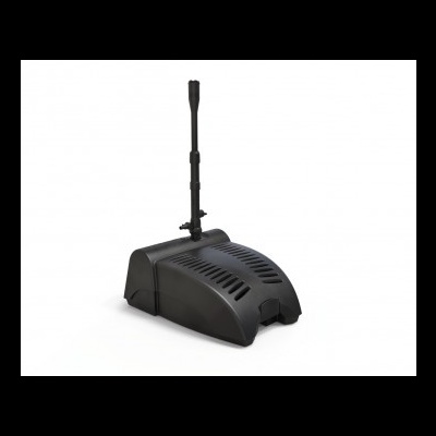 Bomba de água preta com base e tubo ajustável