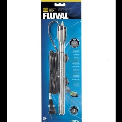 Termostato submersível Fluval 100W em embalagem azul