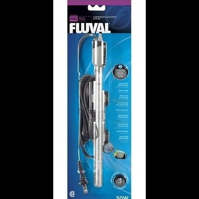 Aparelho submersível para aquário FLUVAL M50 SOL 50W embalado em cartão azul