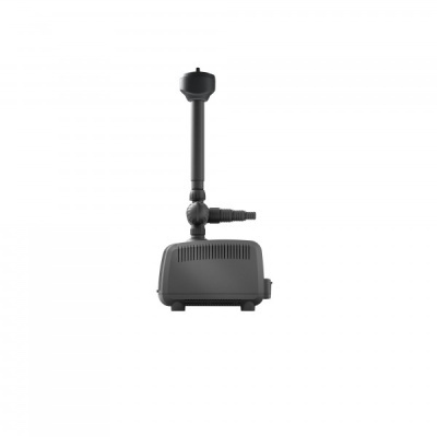 Bomba de água submersível preta com tubo vertical e bocal