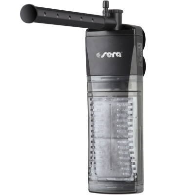 Filtro interno para aquário plástico preto e transparente com tubo de saída