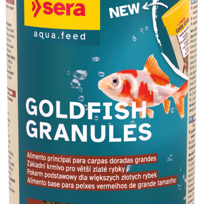 Frasco de granulados para peixes Goldfish Granules da marca sera, 75 g