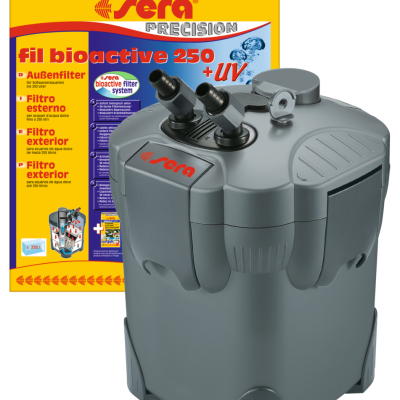 Filtro externo para aquário sera fil bioactive 250 + UV cinza com embalagem amarela