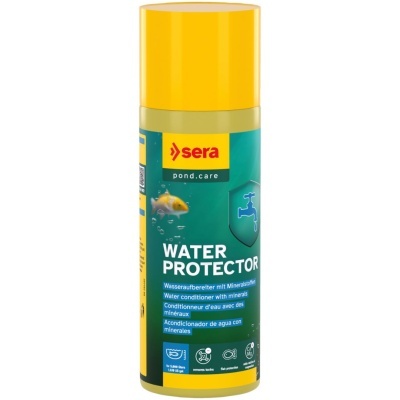 Frasco de plástico amarelo e verde Sera Water Protector