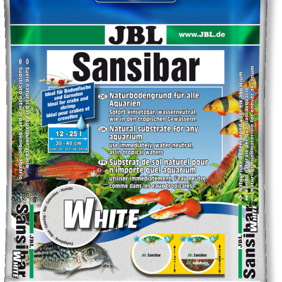 Saco de substrato natural para aquários JBL Sansibar White 5 kg