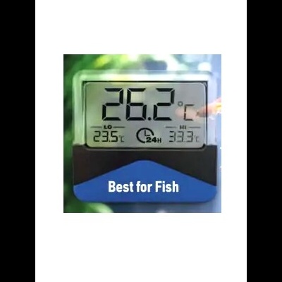 Termómetro digital com ecrã LCD e texto Best for Fish
