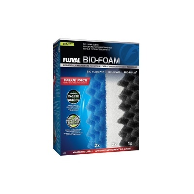 Embalagem de filtro BIO-FOAM da Fluval com espumas azul, branca e preta
