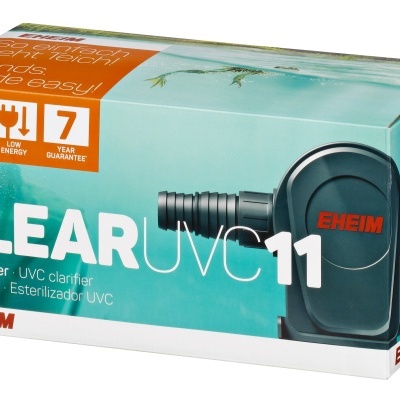 Embalagem de filtro esterilizador UVC CLEAR UVC 11 da EHEIM para aquários