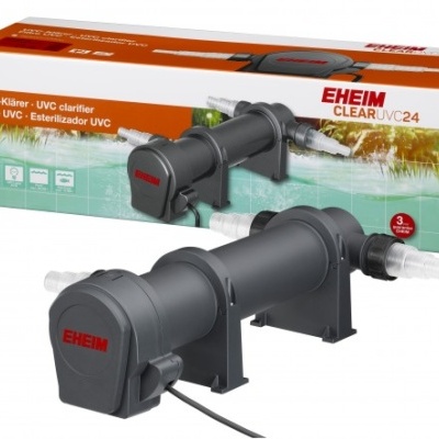 Filtro esterilizador UVC EHEIM CLEAR UVC 24 preto com embalagem