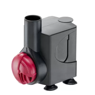 Bomba submersível preta com componente vermelho