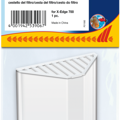 Filtro para aquário branco em embalagem com etiqueta amarela da marca sera