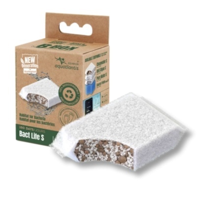 Produto filtrante para aquários Bact Life S Aquatlantis com embalagem de cartão reciclado