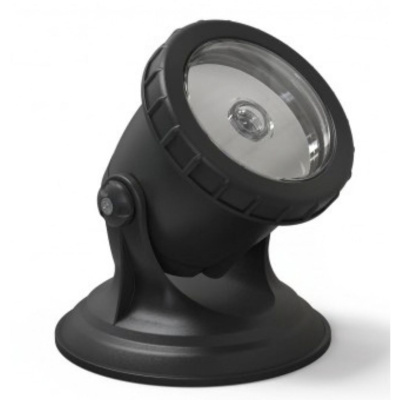 Projetor de luz LED preto com base