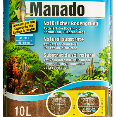 Embalagem de substrato natural JBL Manado para aquários, 10 litros, castanho