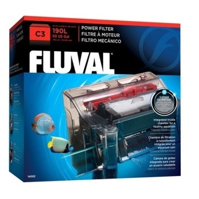 Embalagem do filtro de potência Fluval C3 para aquário de 190 litros