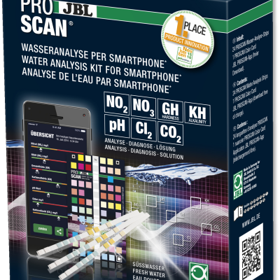 Embalagem do kit JBL ProScan para análise de água com smartphone