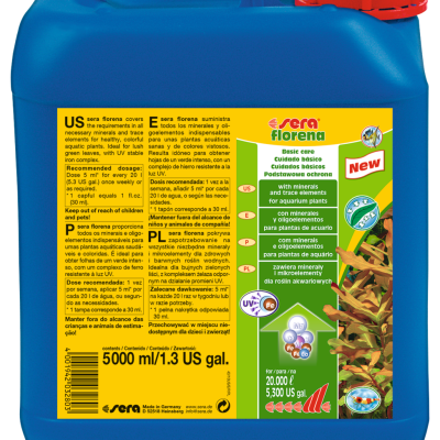 Recipiente azul com tampa vermelha de Sera Florena Classic care para plantas aquáticas