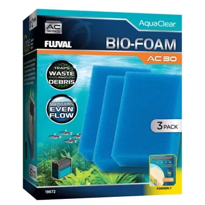 Embalagem de esponjas azuis para filtros de aquário Fluval AquaClear BIO-FOAM AC30