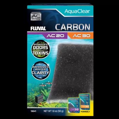Embalagem de filtro aquário Fluval AquaClear Carbon com esponja preta